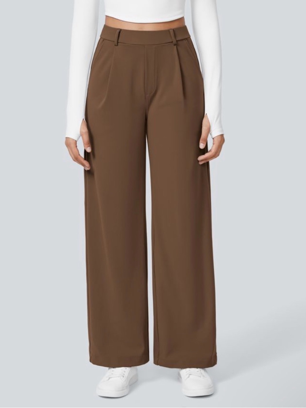HALARA Wide-Leg High-Rise Pants